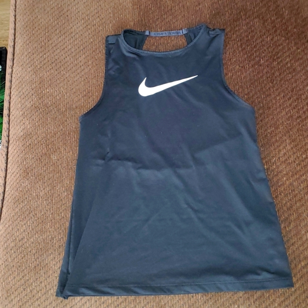 Nike Black Open back Tank Top Gym Workout